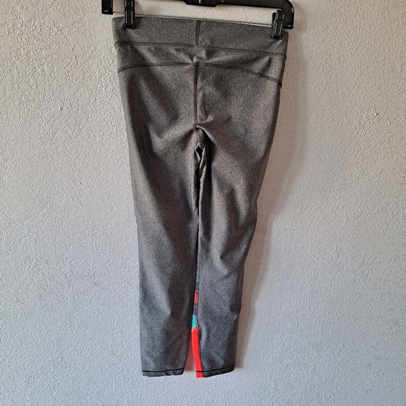 Under Armour Gray and Orange Capri Workout Leggings - Picture 4 of 6